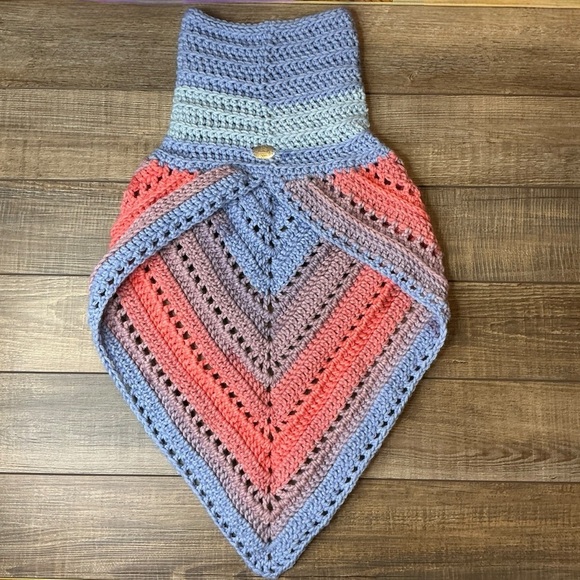 Handcrafted Crochet Cowl Neck Scarf New Handmade by Seller One Size Adult Knit - Picture 15 of 16